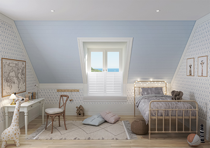 Bromley, True White - Cafe Style Plantation Shutter - Image 9